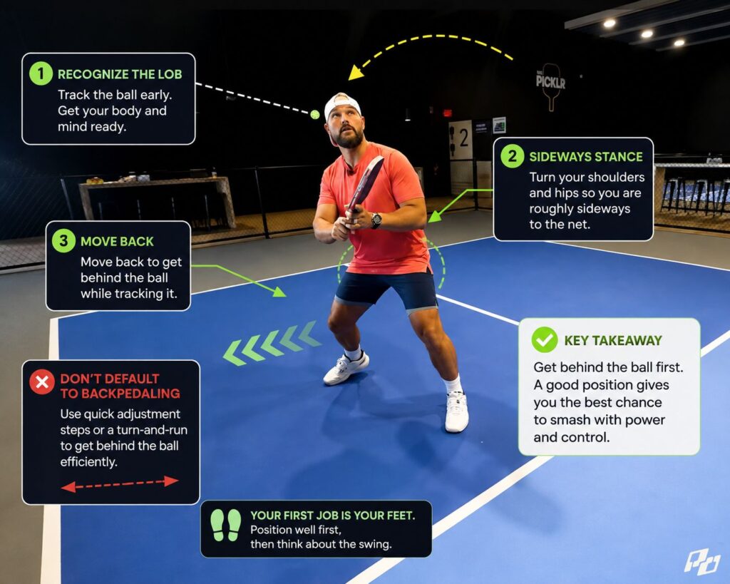 3 Steps to a Reliable Overhead Smash (Video) 1 Get Behind the Ball Before You Think About Smashing an overhead
