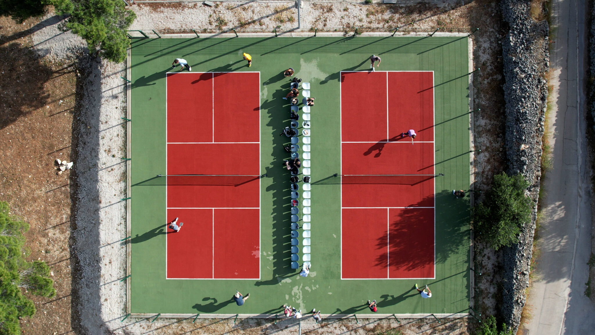 Milna Pickleball Courts Birds Eye View