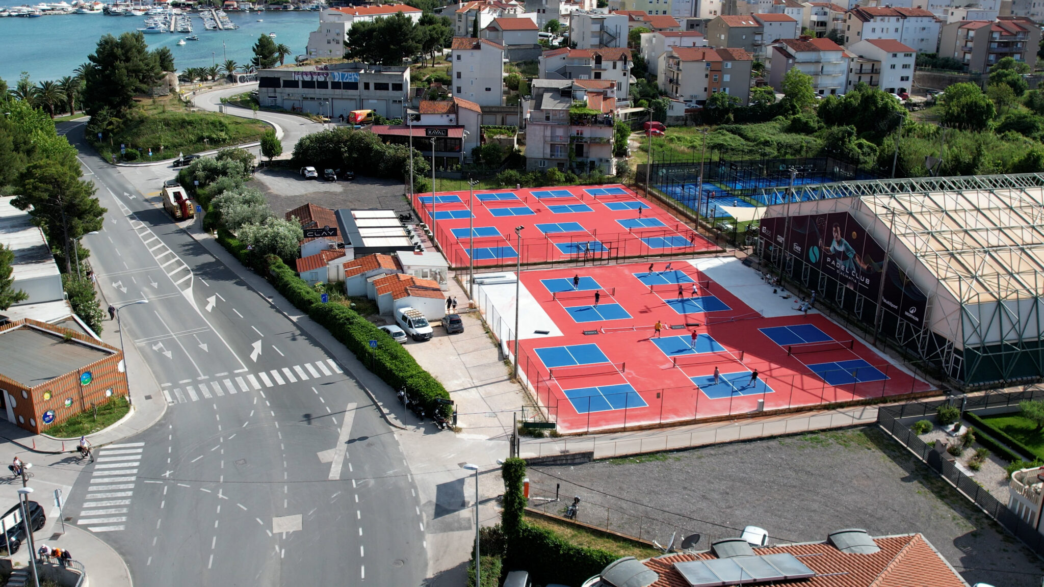 Split Pickleball Courts Birds Eye View