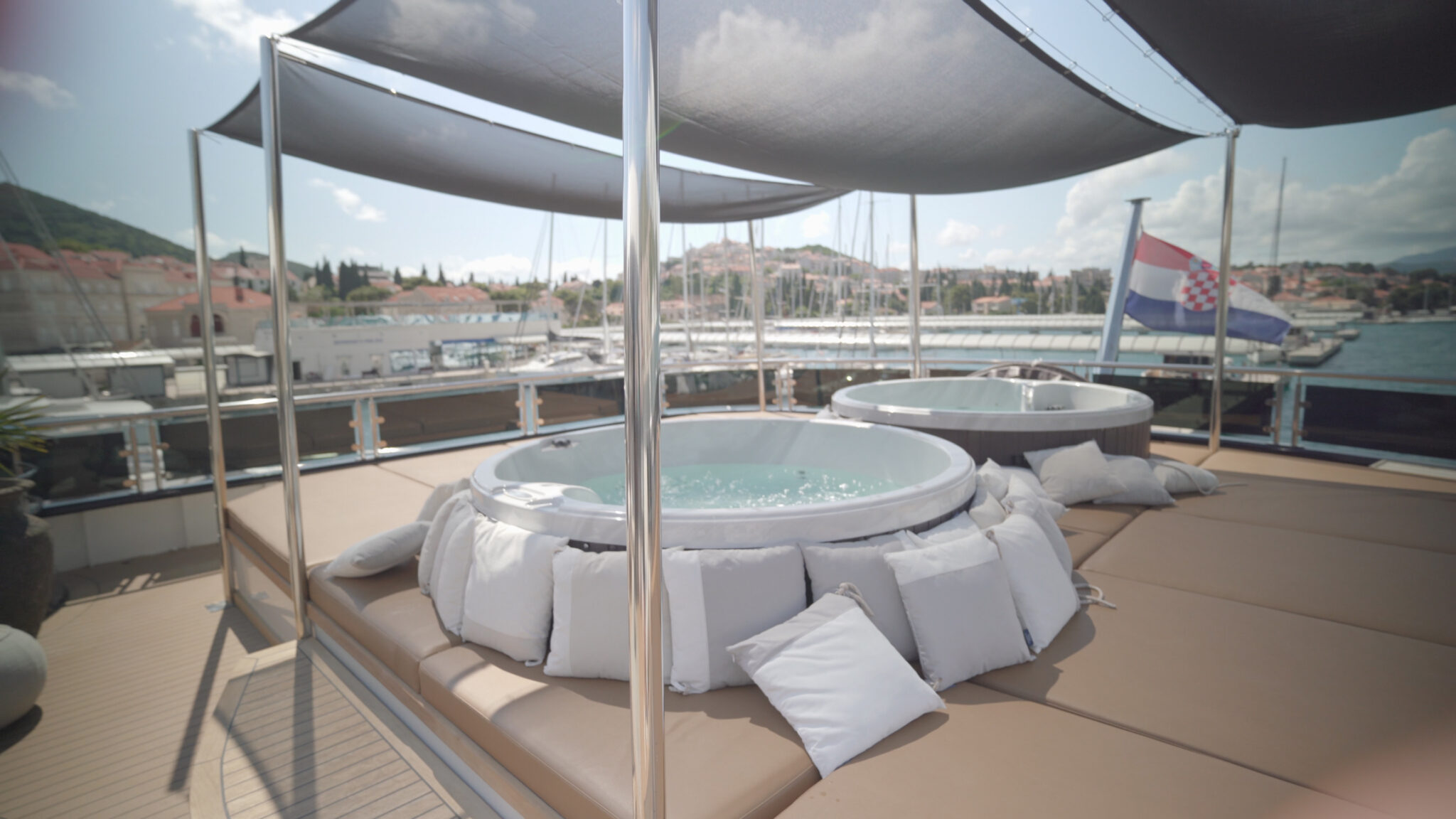 Two Jacuzzis on Yacht