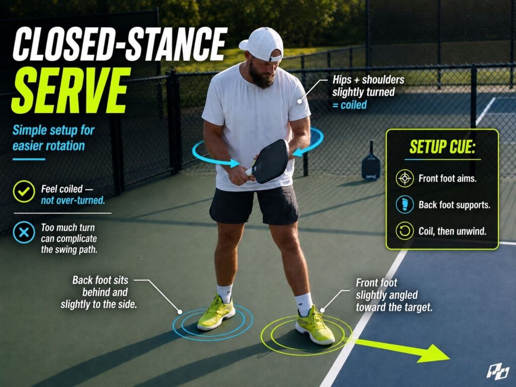 The Serve Adjustment Better Players Use for More Control—and When You Shouldn’t Copy It 1 closed stance server(1)