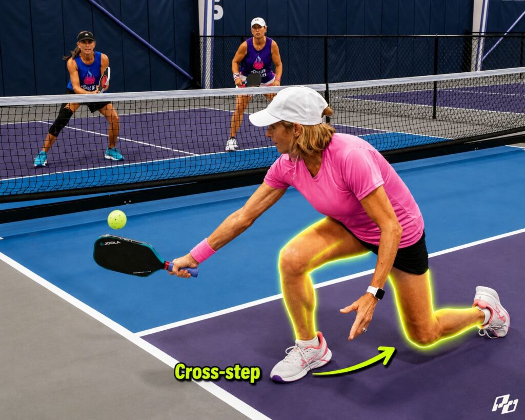 cross step in pickleball