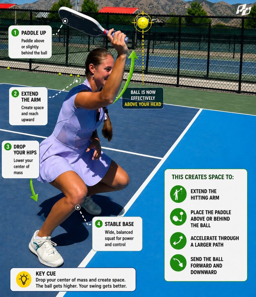 Why Do Pro Pickleball Players Squat to Hit an Overhead? 1 how to hit the squat compact pverhead