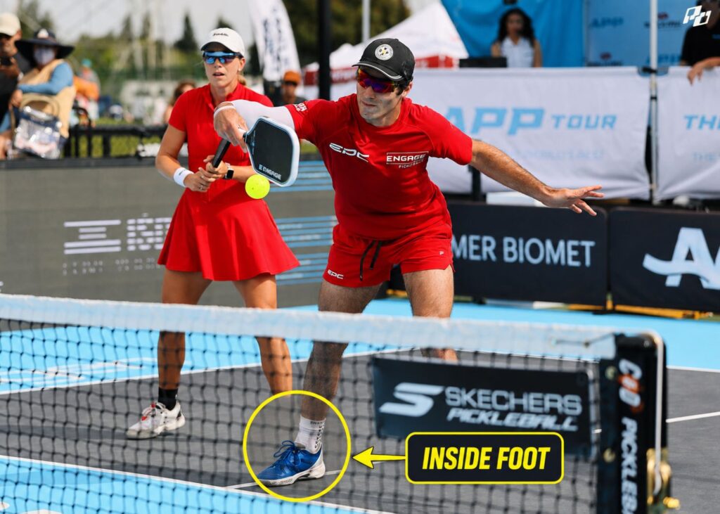 inside foot in pickleball