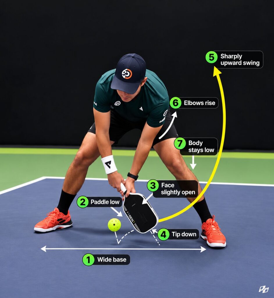 half volley in pickleball