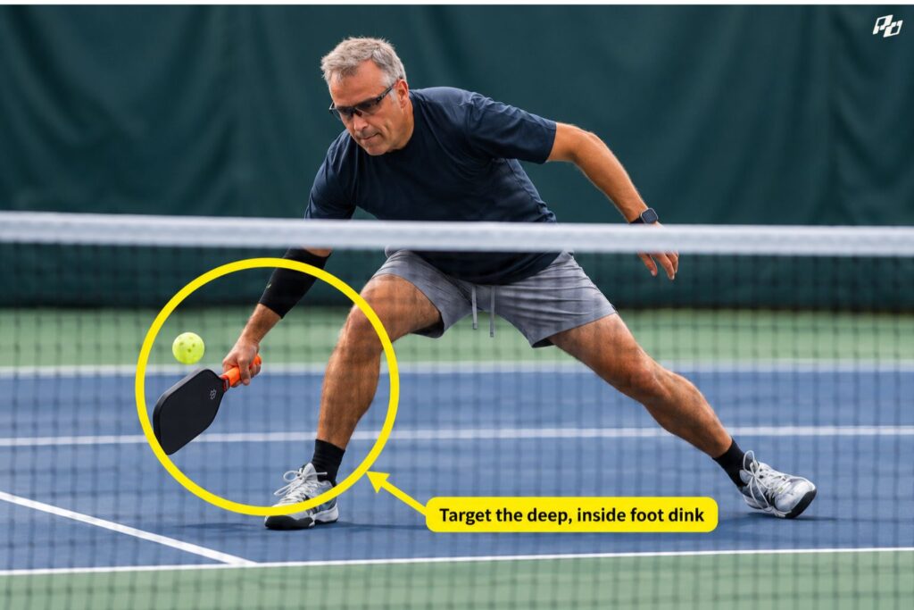 inside foot dink in pickleball