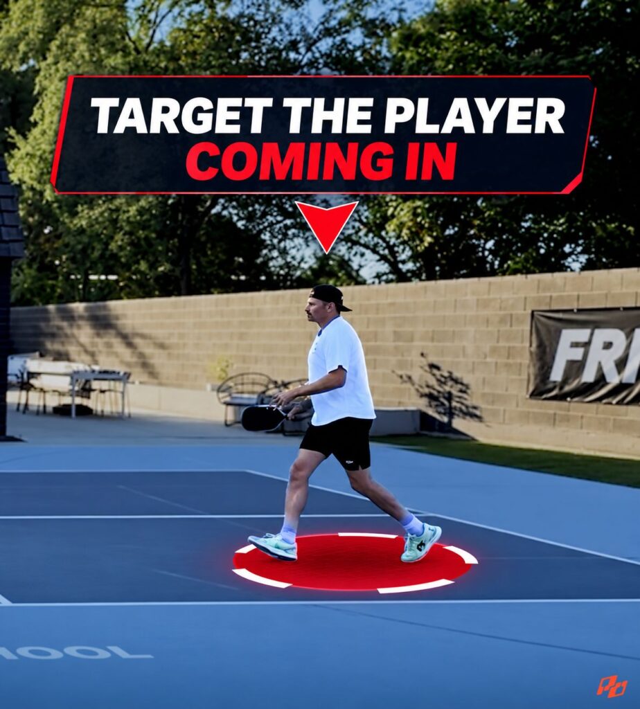 target ing the player coming in in pickleball