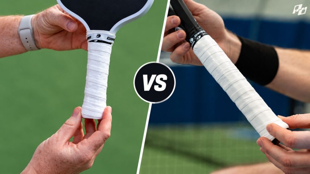 The “Pickleball Tax”: Do You Really Need Pickleball-Specific Gear? 1 tennis overgrip vs pickleball overgrip