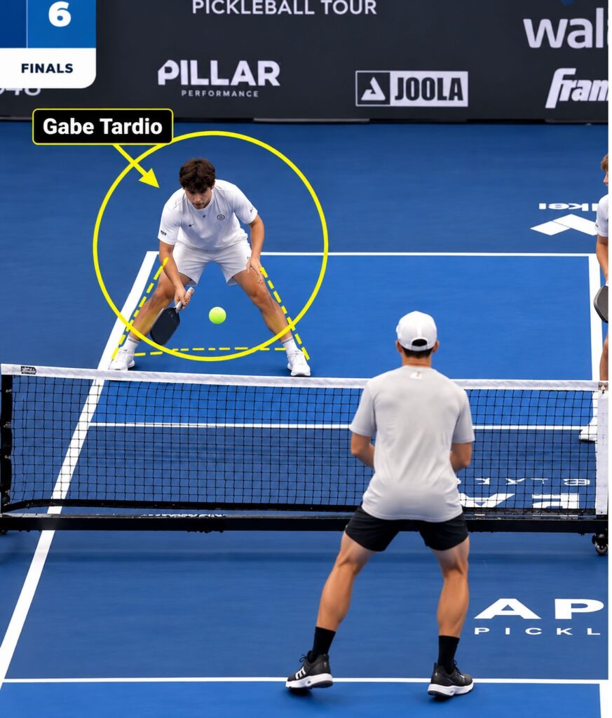 The Dink Footwork Rule Pros Use (and 3.5s Ignore) 2 Gabe Tardio pickleball stance analysis