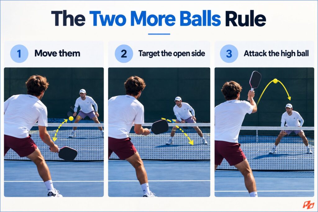 thw two more ball rule in pickleball