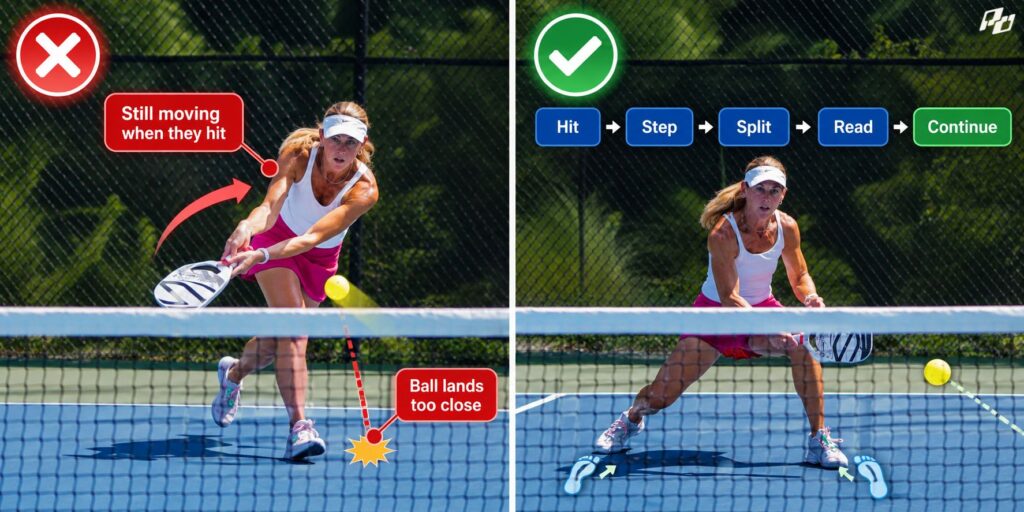 The 5 Worst Pieces of Pickleball Advice for 3.5 Players 3 how to move through the transition zone in pickleball