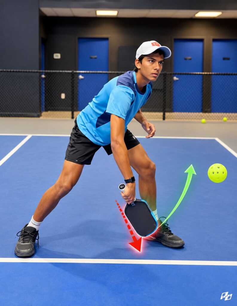 let th epaddle tip drop for pickleball backhand flicks