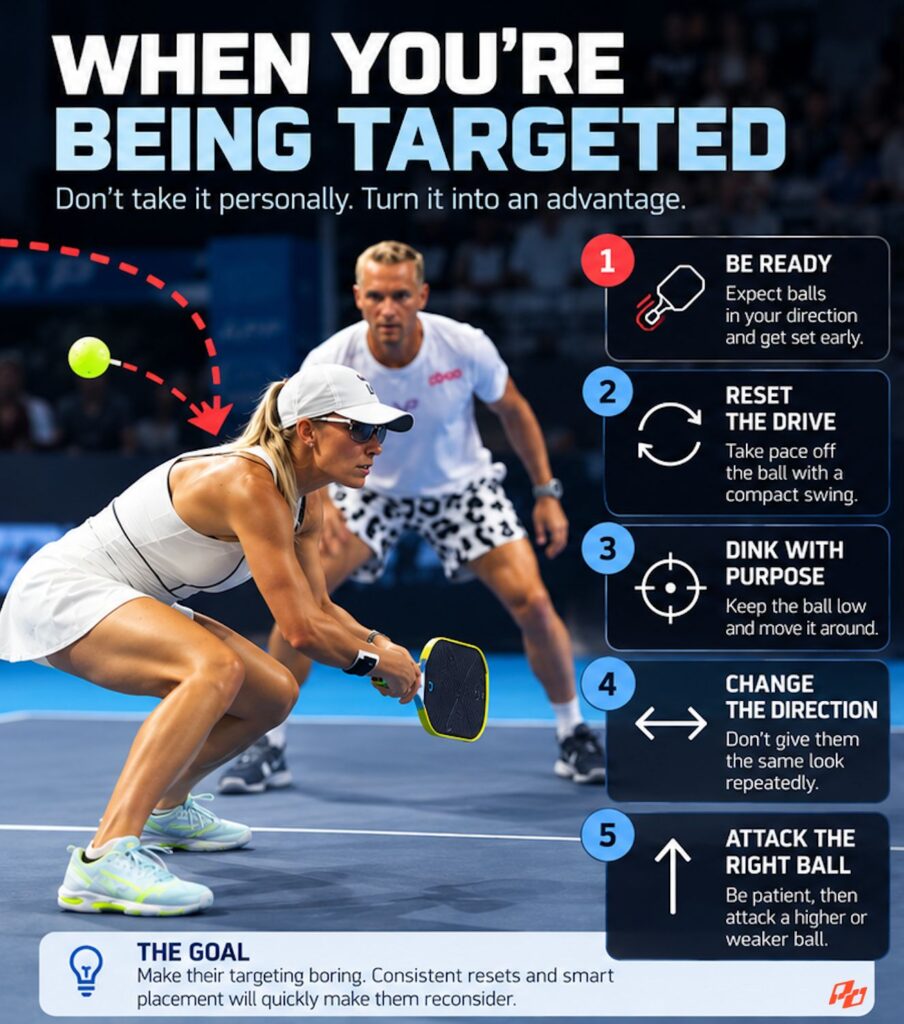 what to do when you're being targeted as a woman in pickleball